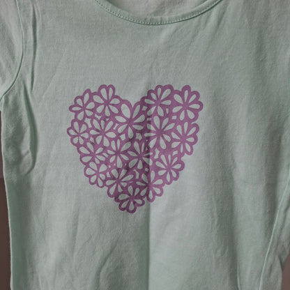 T-shirt bleu cœur 3 ans