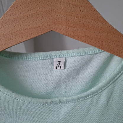 T-shirt bleu cœur 3 ans