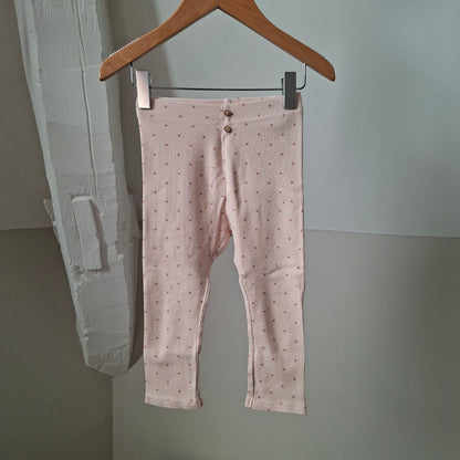 Legging rose coeur 24 mois