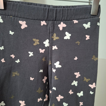 Legging gris papillons 6 ans