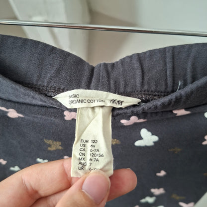 Legging gris papillons 6 ans