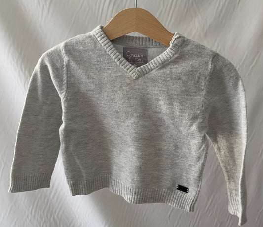 Pull gris clair 18 mois