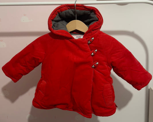 Manteau rouge 6 mois