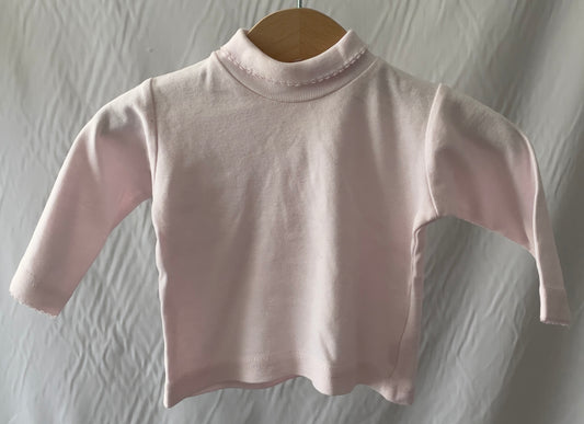 T-shirt rose à col 3 mois