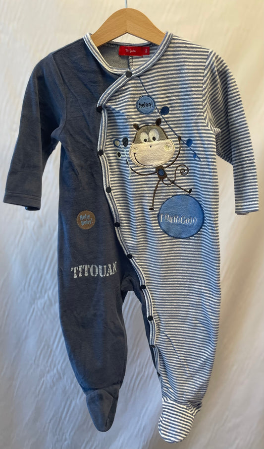 Pyjama singe bicolore 18 mois