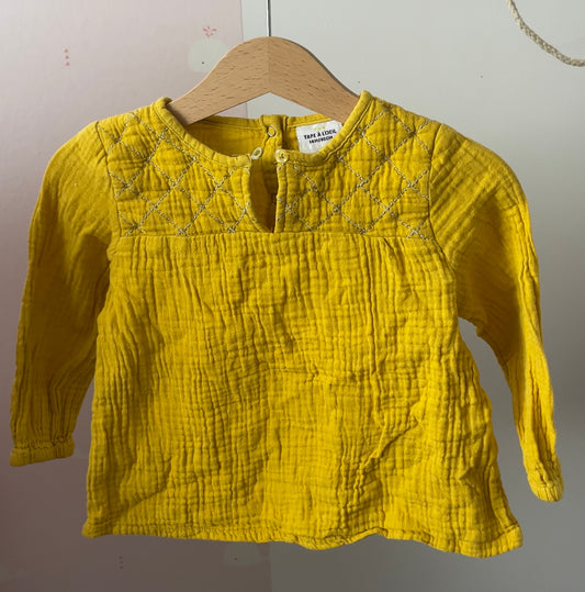 Blouse jaune 18 mois