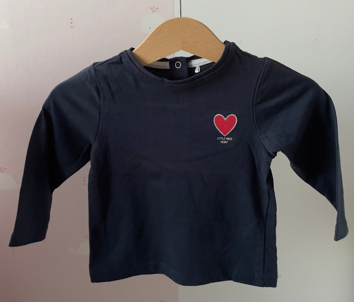T-shirt cœur marine 6 mois