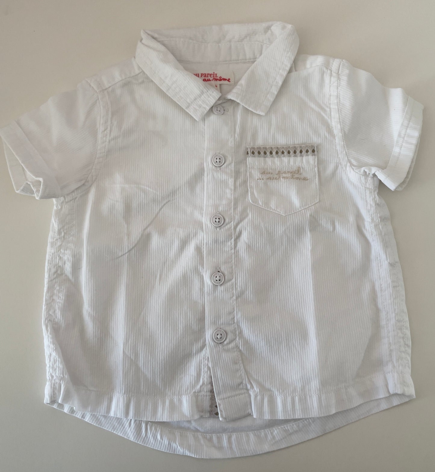 Chemise blanche 6 mois
