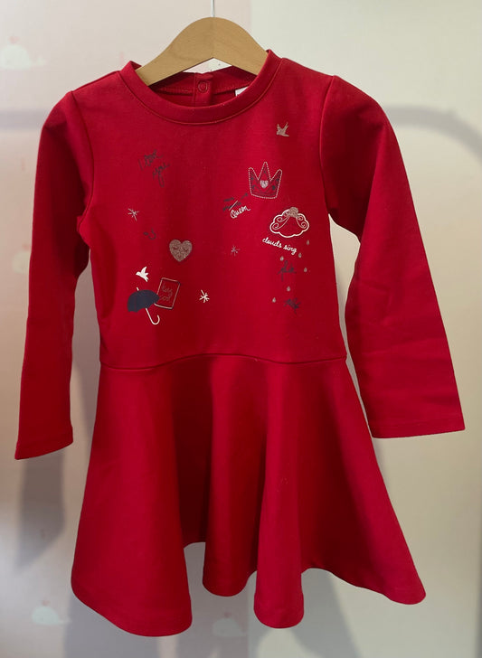 Robe rouge 2/3 ans