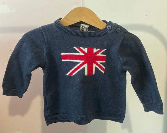 Pull UK marine 9 mois