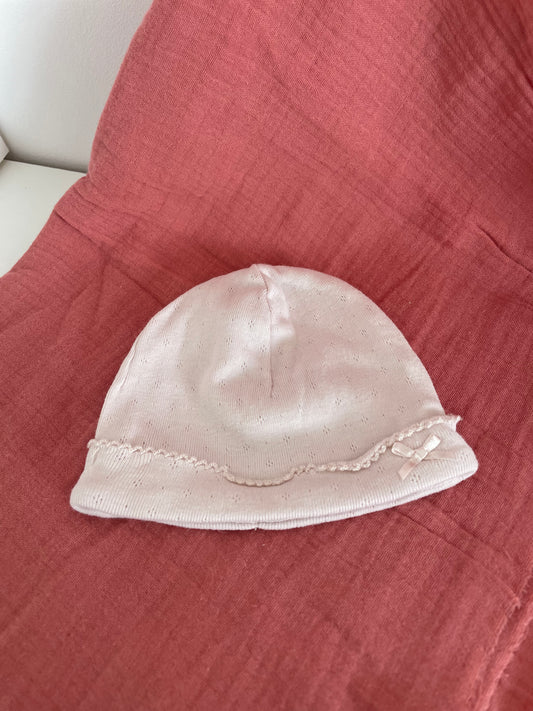 Bonnet rose 0-3MOIS