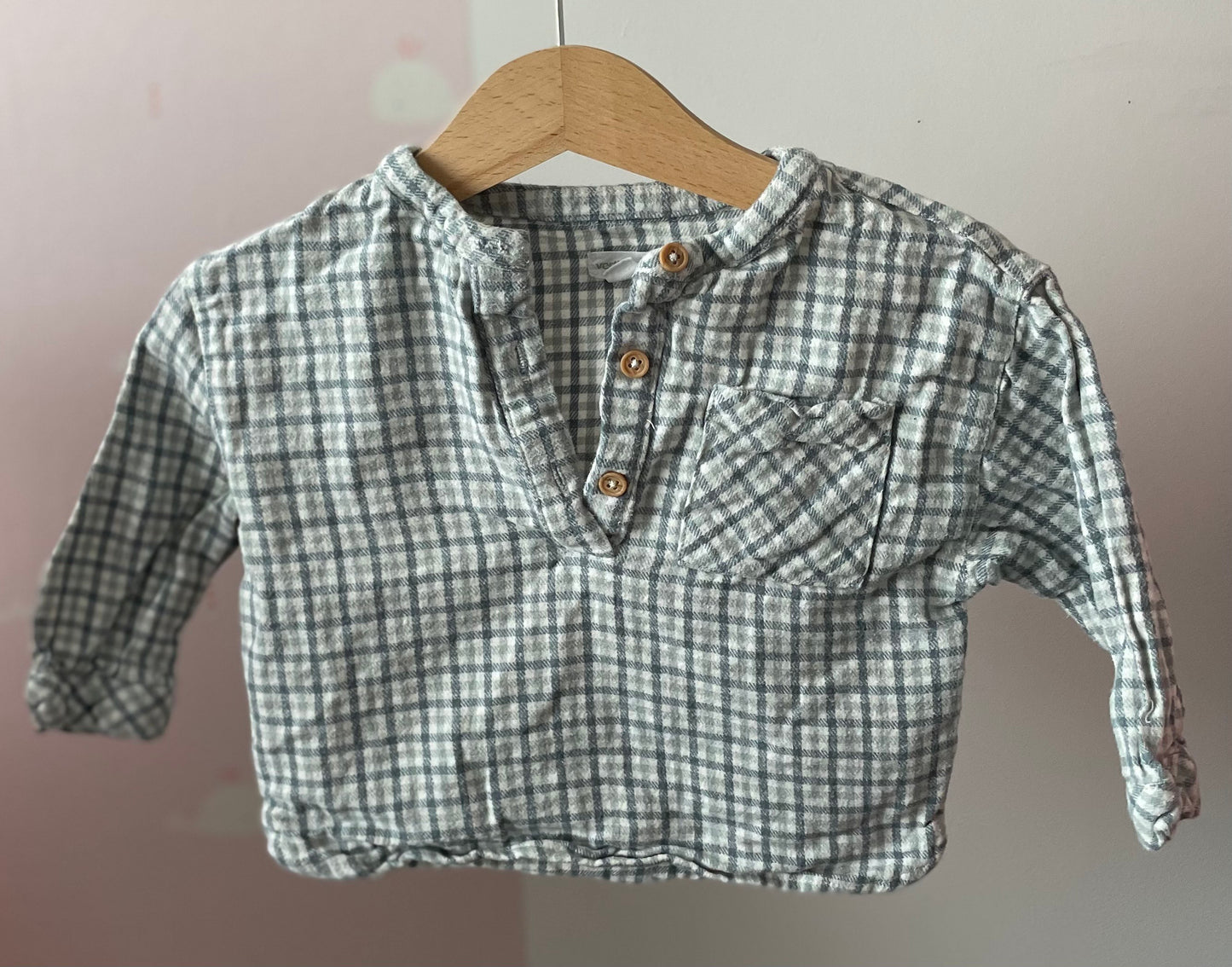 Chemise bleue 12mois