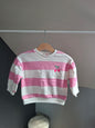 Pull rayé cerise