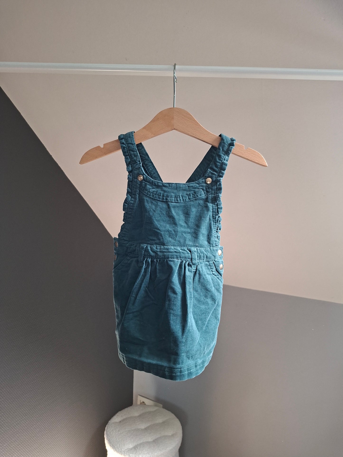 Robe côtelé verte