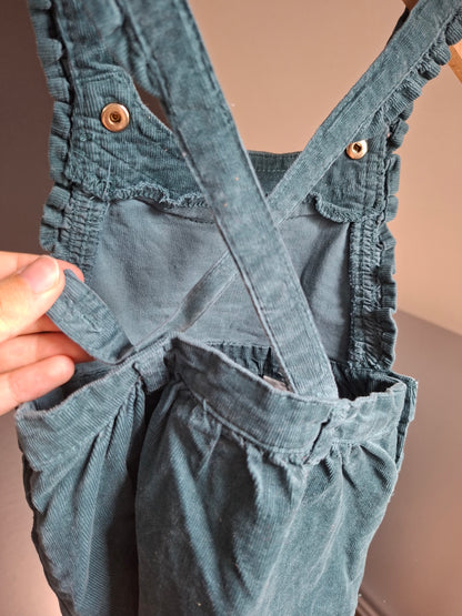 Robe côtelé verte
