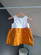 Robe blanche et orange