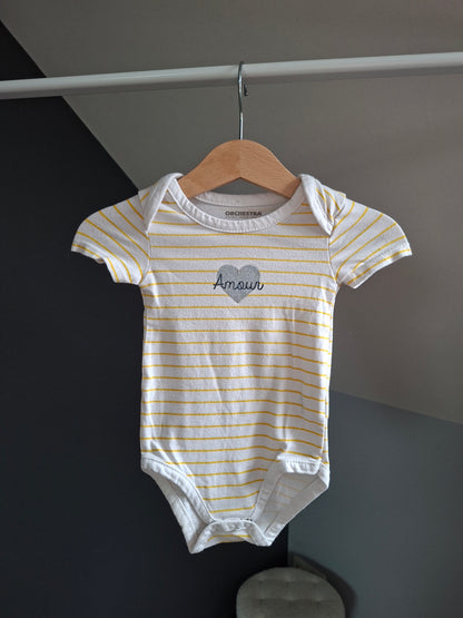 Body rayé "amour"