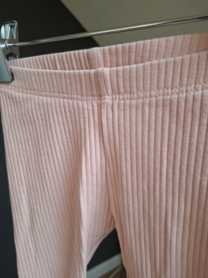 Legging rose côtelé