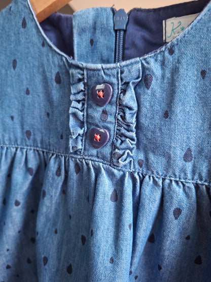 Robe en jean motif