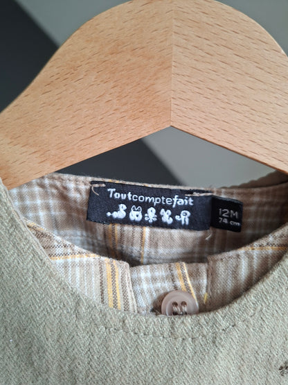 Robe avec chemise taupe