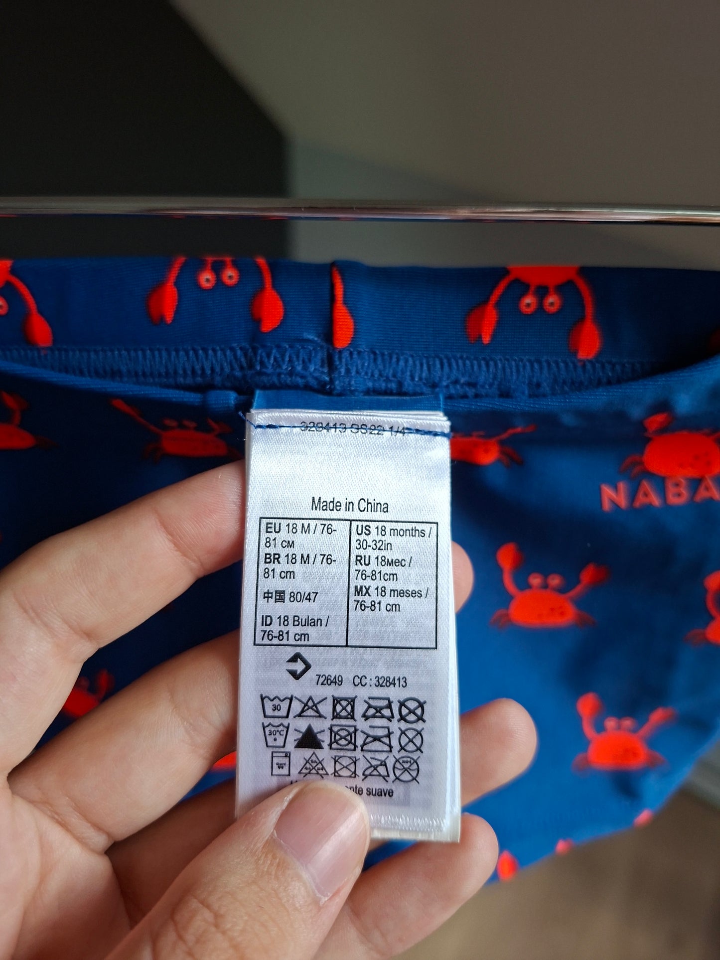 Maillot de bain crabes