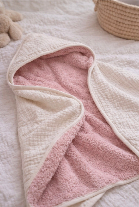 Cape de bain rose-gaze