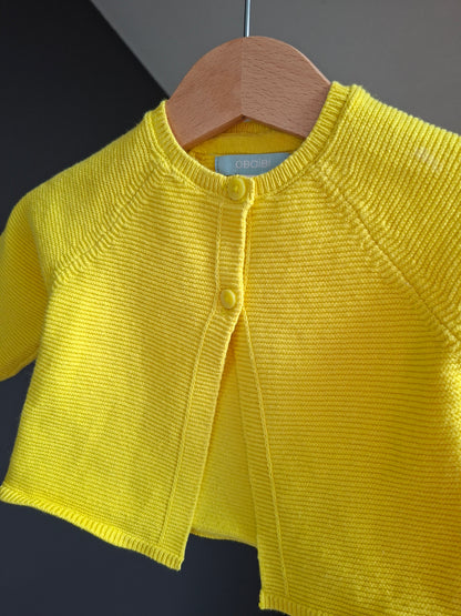 Gilet tricot jaune