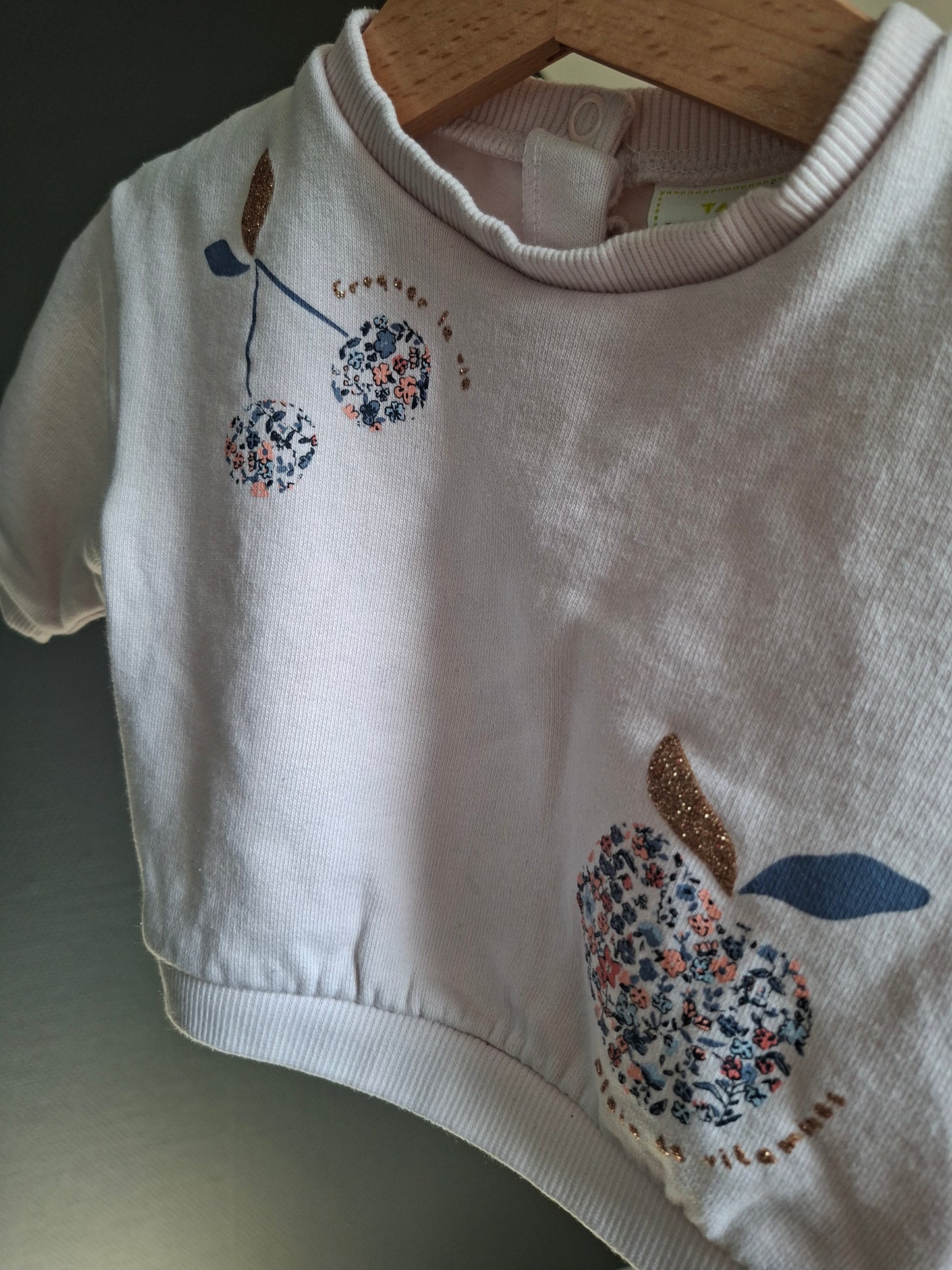 Pull rose cerise/pomme