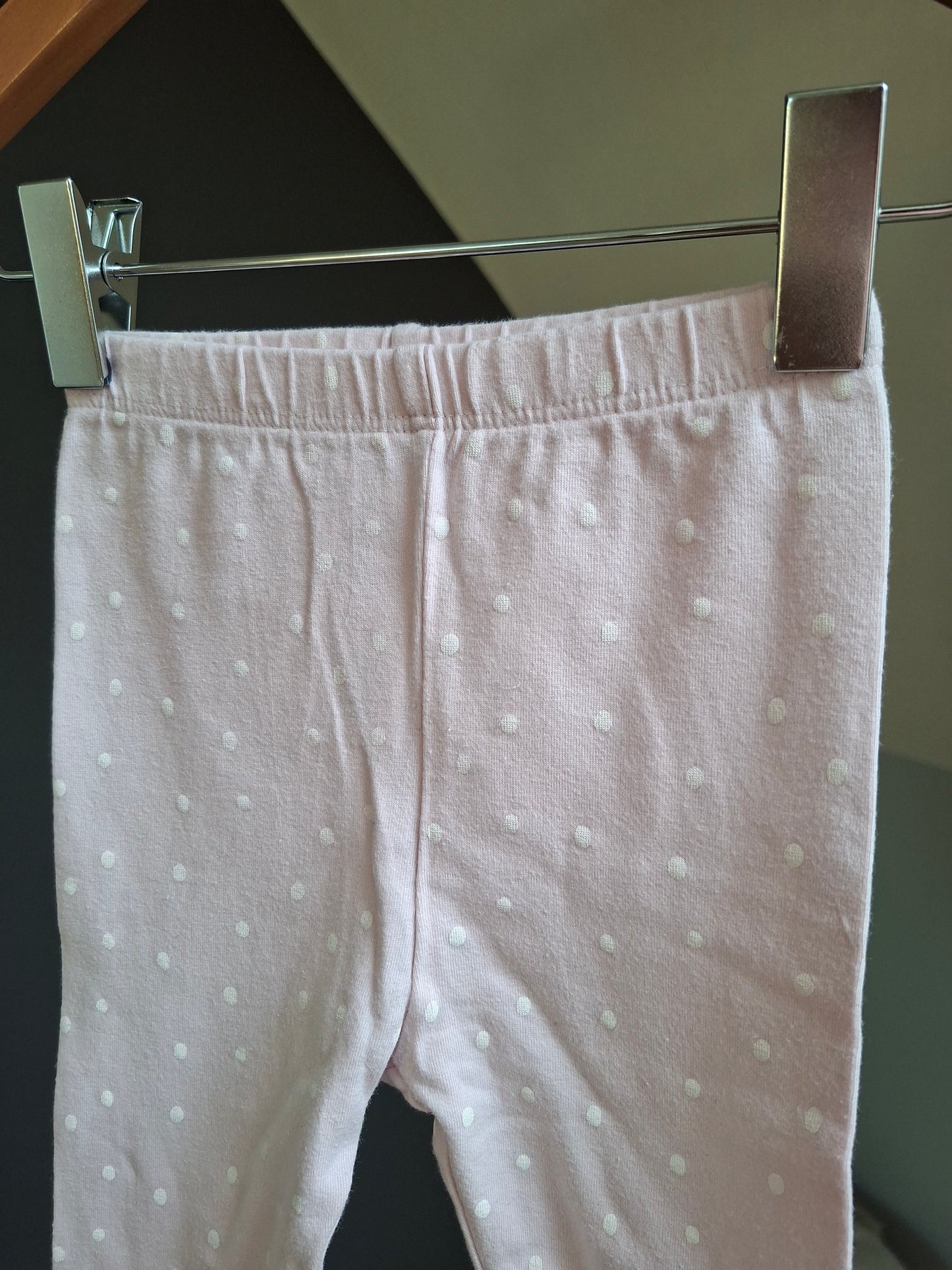 Legging rose à pois
