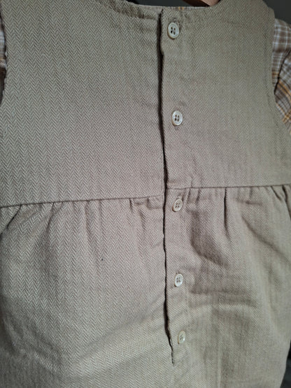 Robe avec chemise taupe