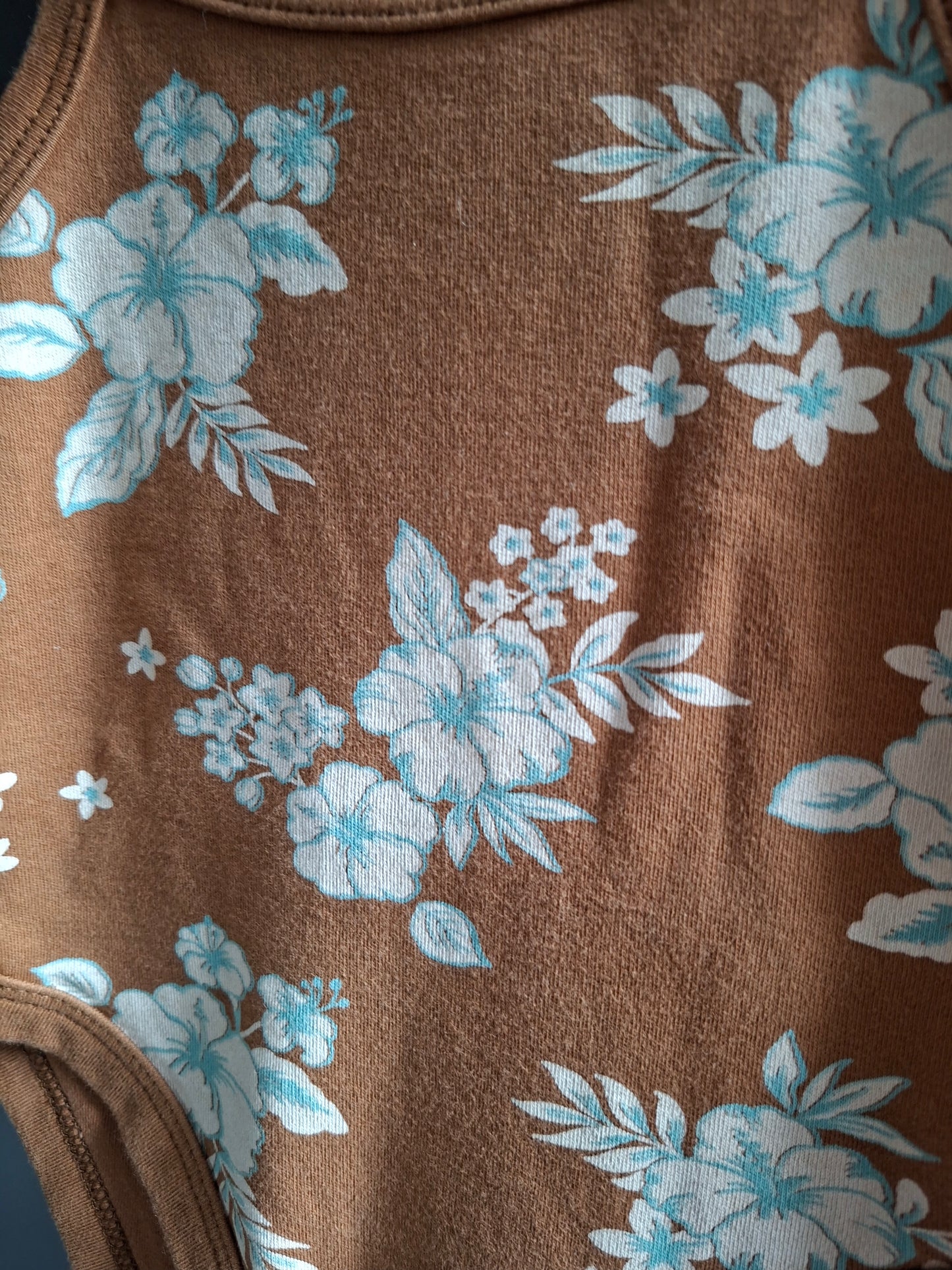 Body marron/fleurs