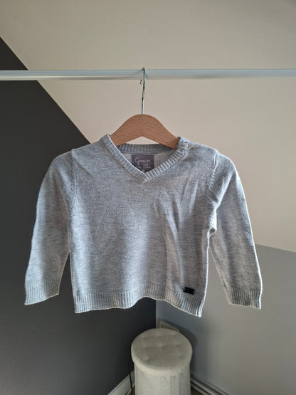 Pull gris perle