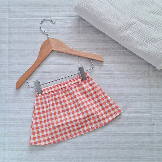 Jupe vichy tricolore