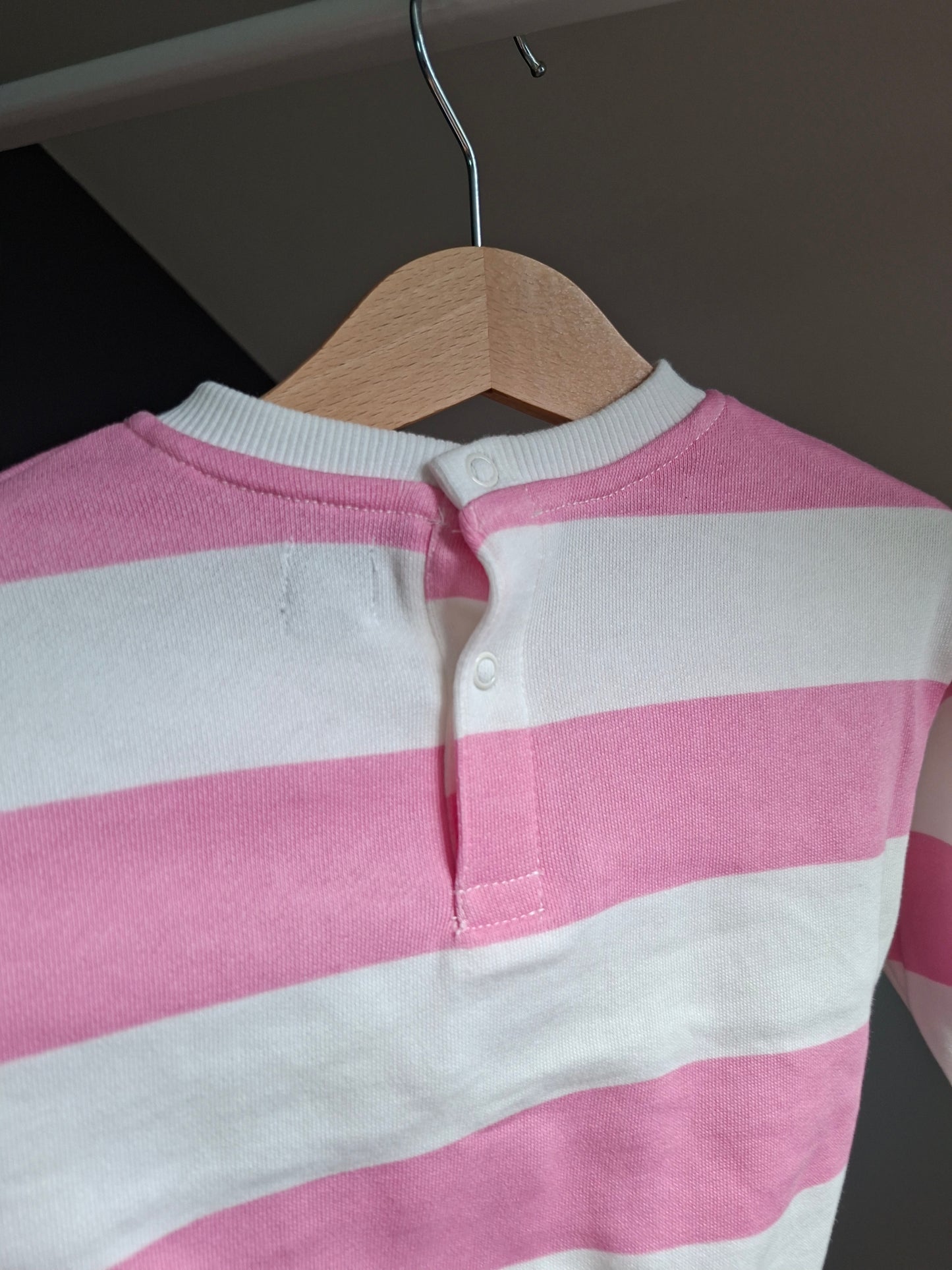 Pull rayé cerise