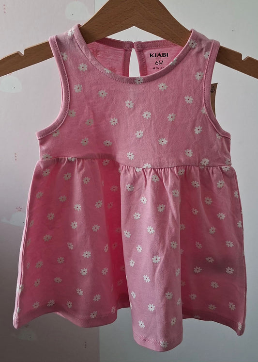 Robe rose fleurs 6 mois