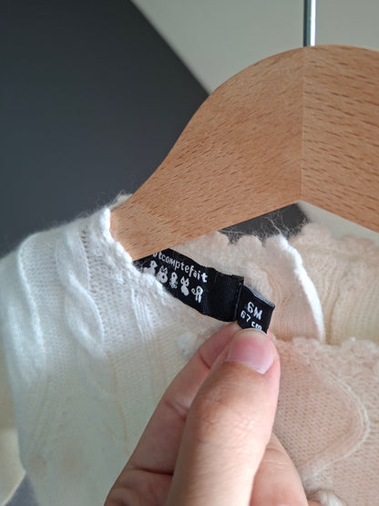 Robe en laine écru