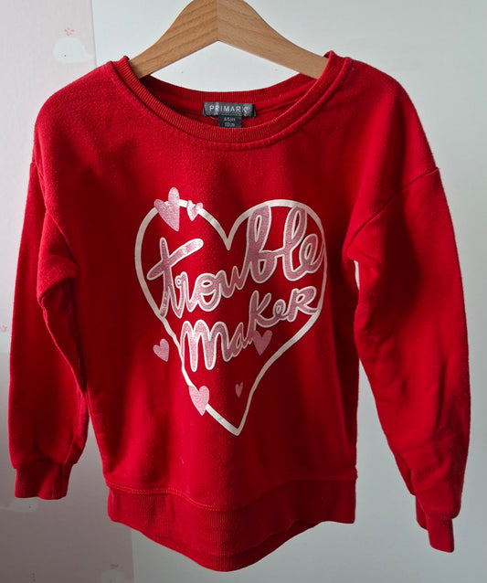 Pull rouge 4-5 ans