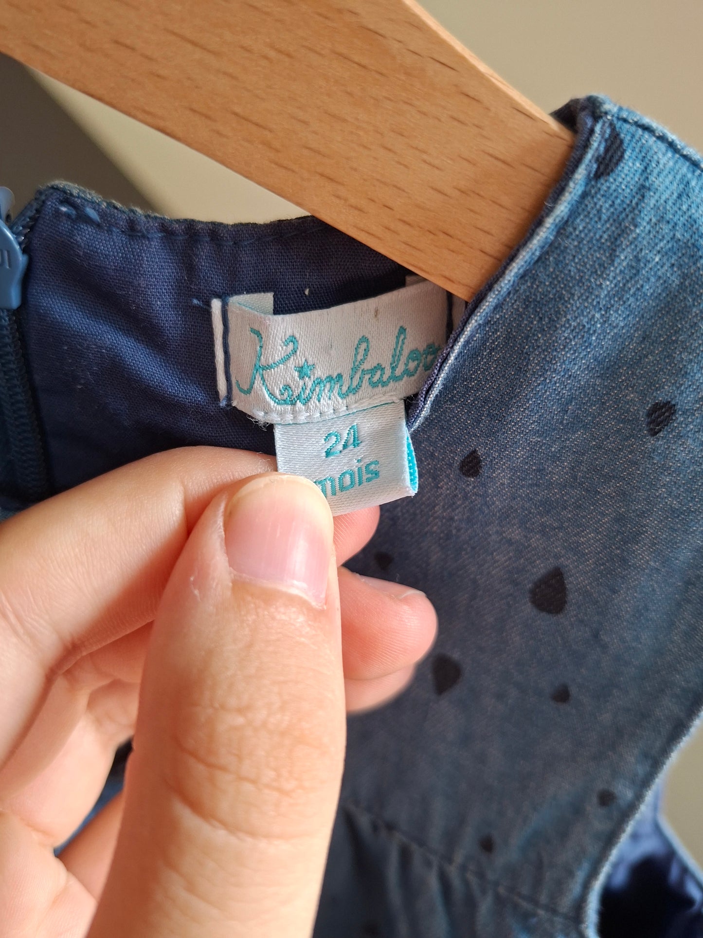 Robe en jean motif