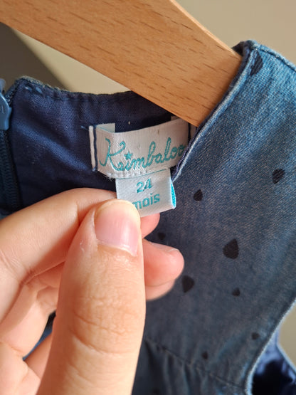 Robe en jean motif