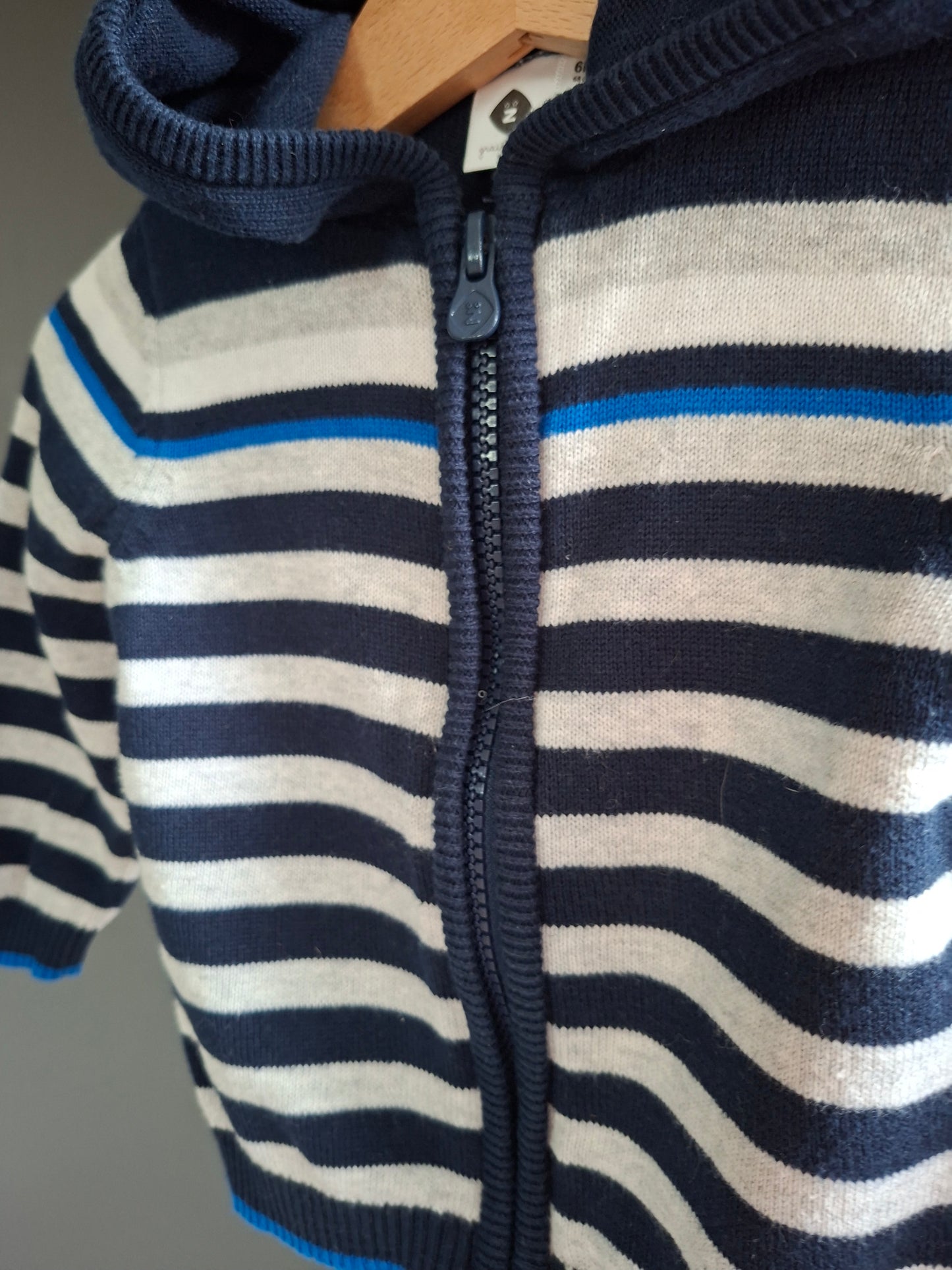 Gilet rayé tricolore