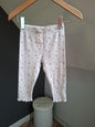 Legging fleuris côtelé