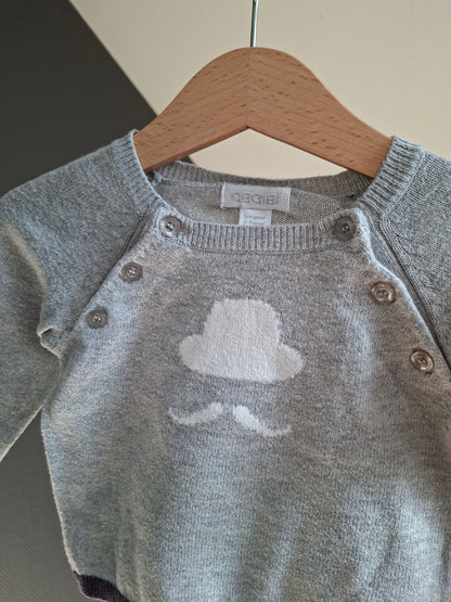 Pull chapeau moustache