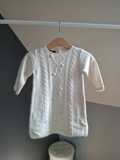 Robe en laine écru