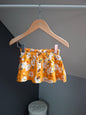 Jupe orange fleuris