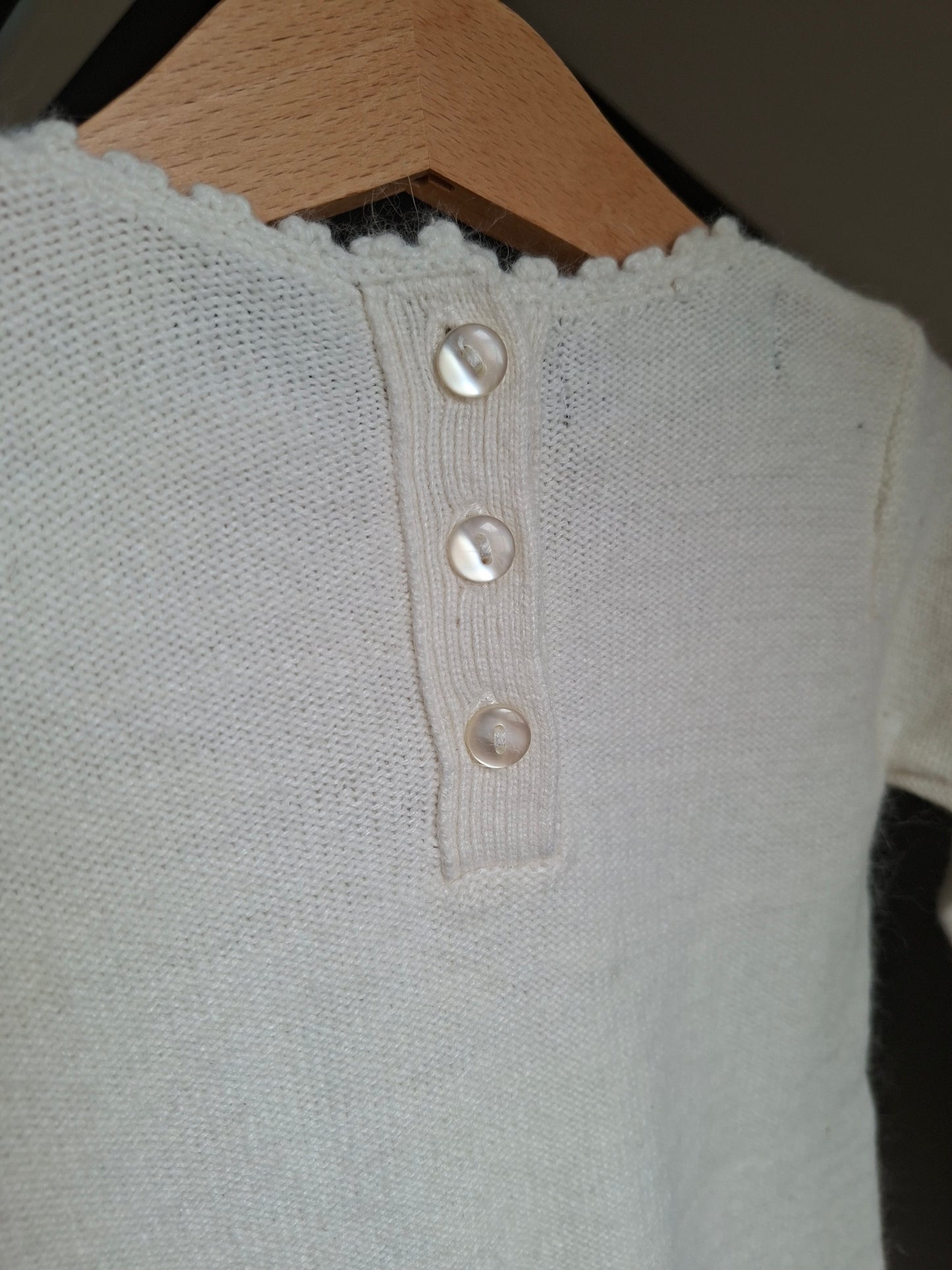 Robe en laine écru