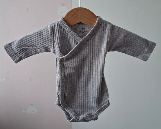 Body gris côtelé naissance
